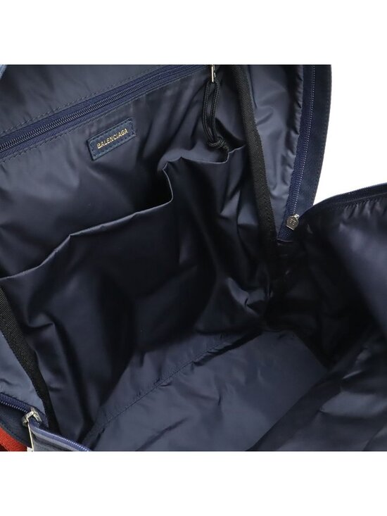 Balenciaga Wheel Backpack Logo Embroidery Nylon Canvas Navy main image 6